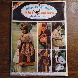 Vintage Boho Hobo bag pattern uncut 70s